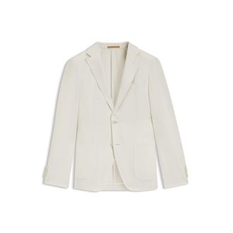 BOSS Slim-fit jacket in wool, silk and linen