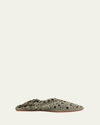 Alaia Neo Vienne Suede Slippers
