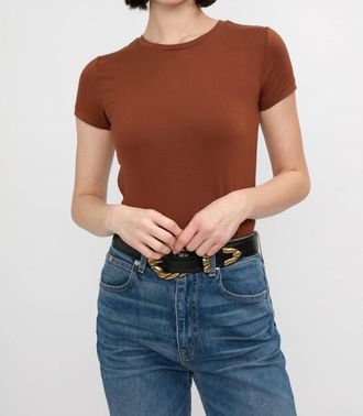 L'agence Ressi Crewneck Tee In Nubuck
