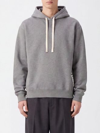 Jil Sander Hooded Cotton Sweatshirt with Drawstring and Contrast Logo