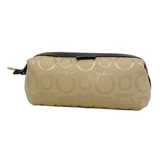 Ferragamo Beige Canvas Pouch (Pre-Owned)