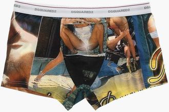 Dsquared2 ROCCO SIFFREDI Patterned Stretch-Cotton Boxer size Xs