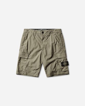 Stone Island Men s Stretch Cotton Tela Paracadute Cargo Shorts Military Green