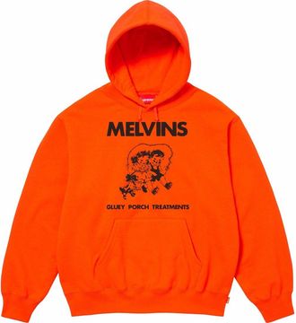 SUPREME x Melvins Hooded Sweatshirt Orange Black SUP-SS24-218