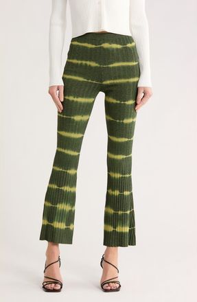 Sandro Prosper High Waist Flare Pants in Vert Bouteille at Nordstrom Rack, Size 2 Us / 34 Fr