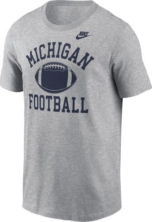 Nike Michigan Legacy Football Icon Nike Mens College T-Shirt in Grey | N19906GMWN-AX3
