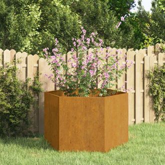 vidaXL Jardinera De Acero Corten Oxidado 60x60x45 Cm Vidaxl