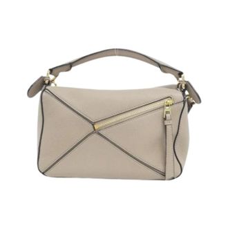 Loewe Pre-owned Handbag - Dames - Pre-owned - Beige - Maat: ONE Size Leer
