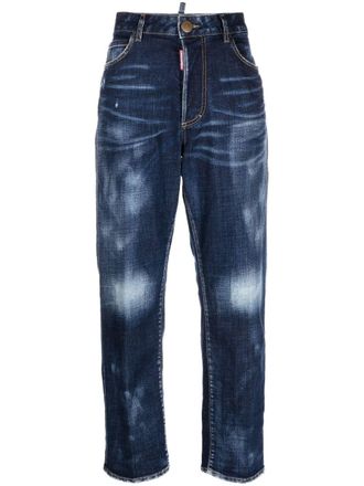 Dsquared2 straight-leg jeans - women - Cotton/Spandex/Elastane/Cotton/Polyester - 36 - Blue