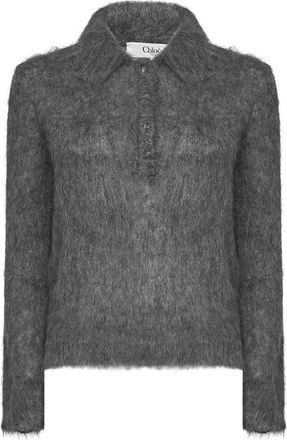 Chlo&eacute; Chlo&egrave; Truien - Dames - Ronde hals truien - Grijs - M - Truien & Vesten