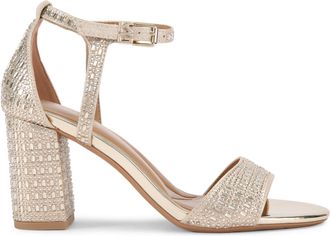 Kurt Geiger Womens Faryn Bling2 Sandals - Gold Fabric - Size UK 8
