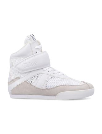 Chlo&eacute; White High Top Sneakers
