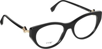 Fendi Accessoires, Dames, Zwart, ONE Size, Cat Eye Optische Monturen