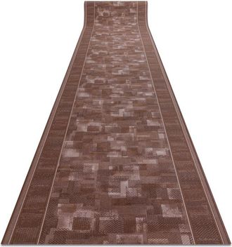 RugsX Rugsx - Alfombra De Pasillo Con Refuerzo De Goma Tribe Marr&oacute;n 80cm Brown 80x570 Cm