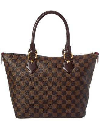 Louis Vuitton Brown Damier Ebene Coated Canvas Saleya Pm (Authentic Pre-Loved)