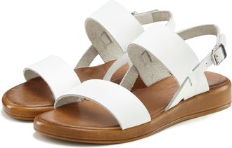 Lascana Sandale LASCANA Sommerschuh, Riemchensandale, offener Schuh, Damen, Gr. 35, wei&szlig;, wei&szlig;, Obermaterial: 100% Rindsleder. Decksohle: 100% Rindsleder. Fut