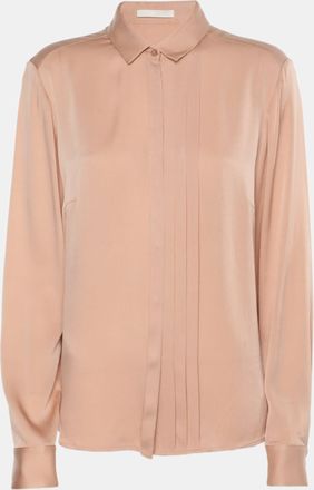 HUGO BOSS Boss By Hugo Boss Peach Satin Long Sleeve Pleated Shirt