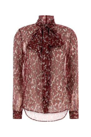Saint Laurent Red Regular Printed Shirt