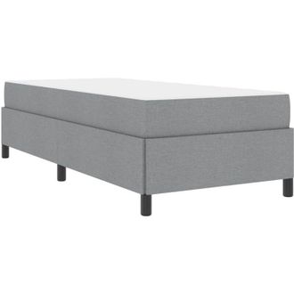 vidaXL Cama Tipo Box Spring Gris Claro Y Negro 90 X 200 Cm Vidaxl