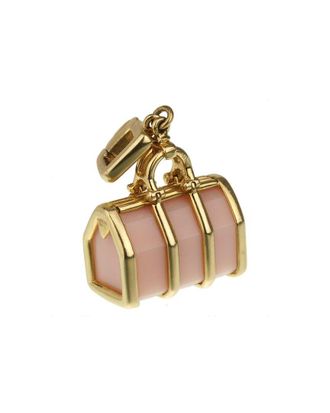 Louis Vuitton 18K Diamond & Rose Quartz Bag Charm Pendant (Authentic Pre-Loved)