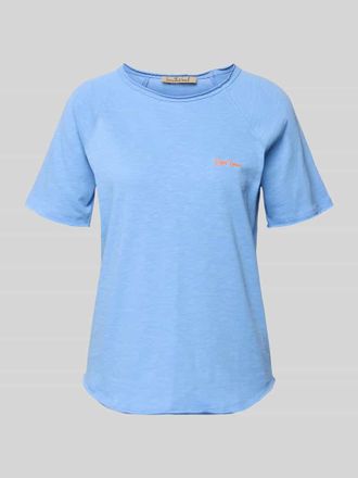 Smith & Soul T-Shirt mit Statement-Stitching und Rollsaum in Bleu, Gr&ouml;&szlig;e XXL