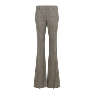 Saint Laurent Dames, Broeken, Beige, Maat: S Wol