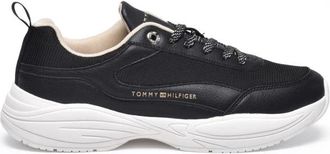 Tommy Hilfiger Chunky Runner - Dames - Sneakers - Zwart - 41 EU - Polyester - Schoenen