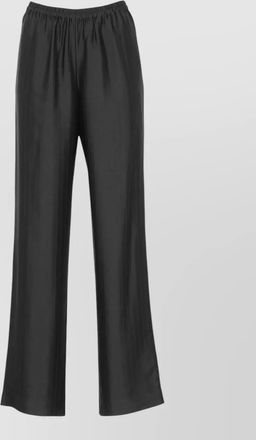 Loulou Studio wide leg striped pleated viscose trousers