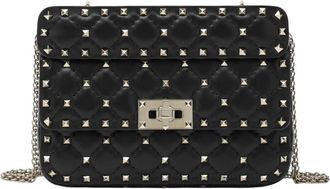 Valentino Garavani Rockstud Spike Small Shoulder Bag - Dames - Schoudertassen - Zwart - ONE Size - Leer - Tassen