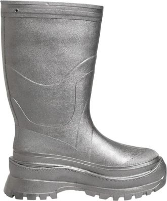 Dolce & Gabbana Metallic Silver Pull On Rain Boots - Heren - Regenlaarzen - Grijs - 42 EU - Schoenen