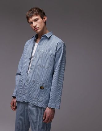 CAT CAT - WWR - Giacca in denim hickory a righe-Blu