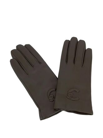 Coccinelle embroidered gloves - Brown