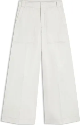 BOSS Relaxed-fit trousers in cotton canvas