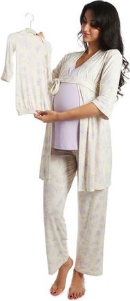 Everly Grey Analise During & After 5-Piece Maternity/Nursing Sleep Set for Mom & Baby in Bali at Nordstrom, Size X-Small