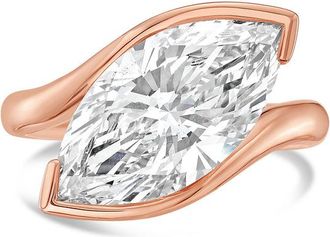 Diana M. Jewels 18KT ROSE GOLD LAB GROWN MARQUISE DIAMOND FASHION RING WEIGHING 5.00 CTS TW