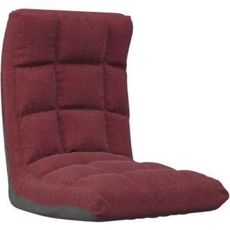 vidaXL Vidaxl - Tumbona De Suelo Plegable De Tela Rojo Vino Tinto