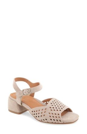 Gentle Souls Oaks Ankle Strap Sandal in Light Mushroom Suede at Nordstrom, Size 6.5