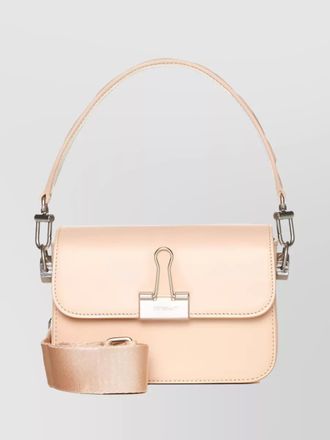 Off-white binder small leather shoulder bag