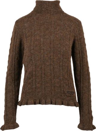 Moschino Maglione Collo Alto - Dames - Coltruien - Bruin - L - Wol - Truien & Vesten