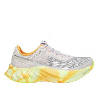 Saucony Womens Endorphin Pro 4 Shoes In White/yellow/orange