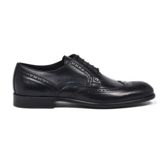 Baldinini Lederen veterschoen - Heren - Nette schoenen - Zwart - 43 EU - Leer - Schoenen