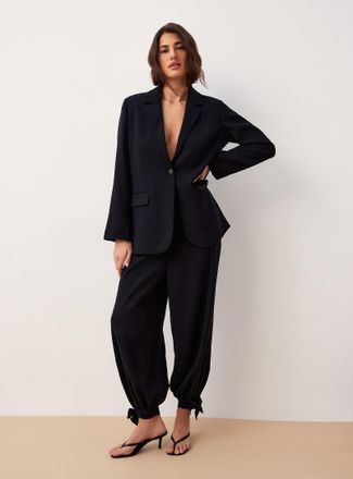 Icone Womens Fluid tie-ankle wide-leg pant