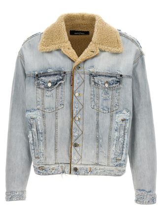 Dsquared2 Light Blue Distressed Jacket