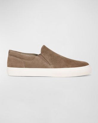 Vince Mens Fletcher Suede Slip-On Sneakers