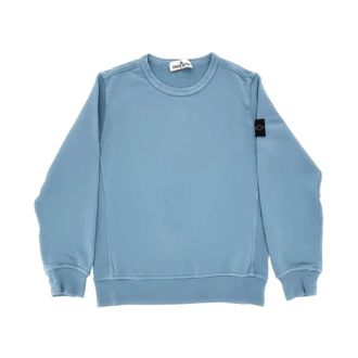 Stone Island Crew Neck Jumper - male - Stone Island - Kids Sweatshirts - Blue - 8 Y - Kids