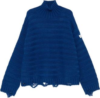 Maison Margiela Distressed Ribbed-knit Sweater
