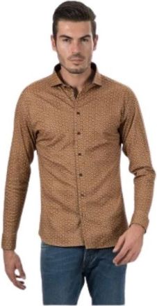 DeSoto Overhemd - Heren - Casual Overhemden - Bruin - M - Katoen - Overhemden