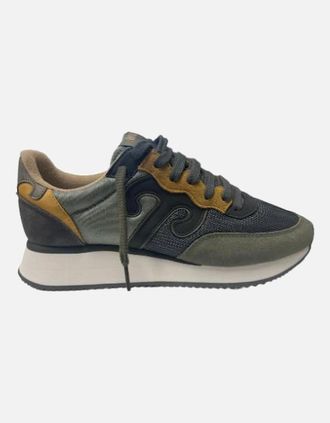 Wushu Ruyi Womens Master Sport 173 Sneaker - Clary Sage / Pewter / Sunflower - Tan - Size: 10.5