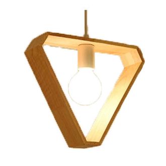 OEM Lustre - Triangular - Hierro Y Madera - Para Sal&oacute;n Comedor Dormitorio Pasillo - 1 Unidad