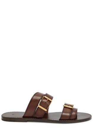 Polo Ralph Lauren Buckle Leather Sandals - Dark Brown - 35 (UK2 / Xxxs)